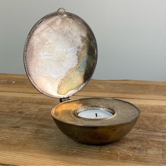 Silver Plate Design House Stockholm Shell Tea Light Holder Design Magnus Löfgren - Picture 1 of 16